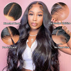 body wave glueless closure wigs