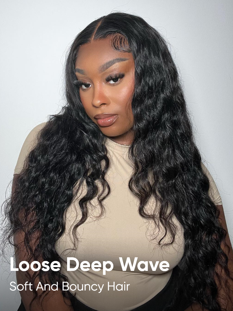 bouncy loose deep wave wig