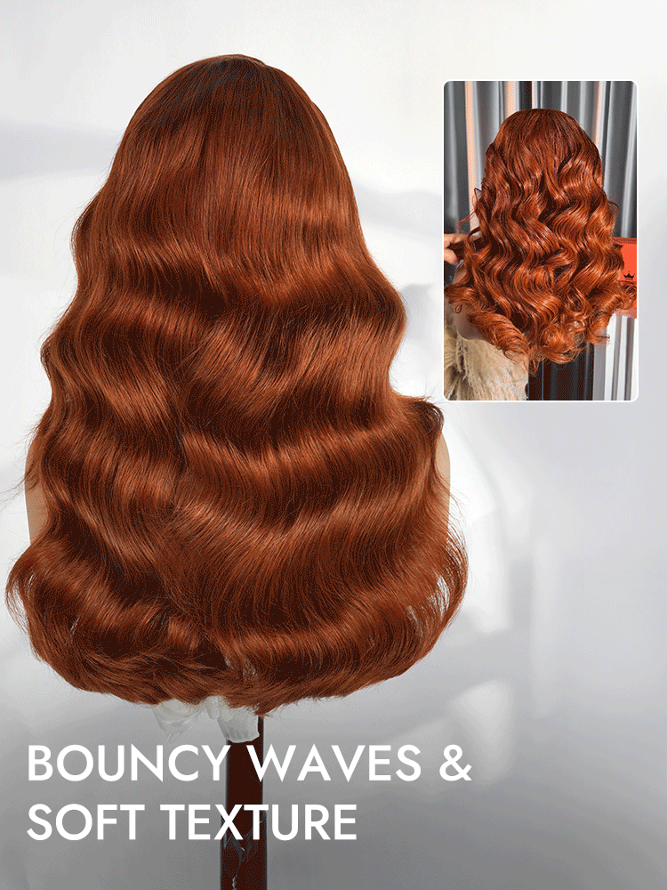 bouncy wavy 6x8 closure wigs