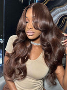 brown layered wigs