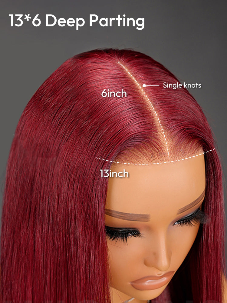 burgundy 13x6 lace wig