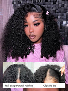 burmese curly V part wig