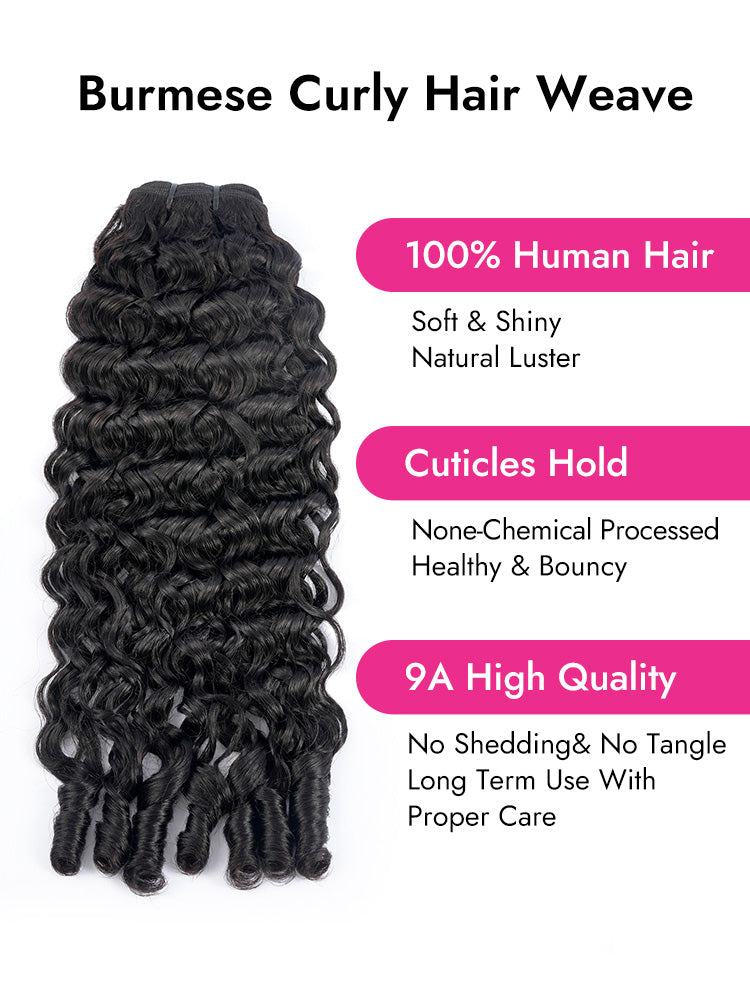 burmese curly hair weave