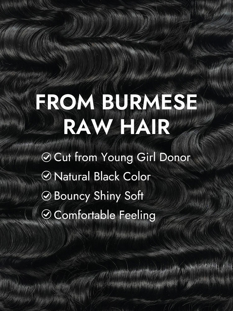 burmese deep curly raw hair