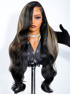 caramel honey blonde highlights on black hair
