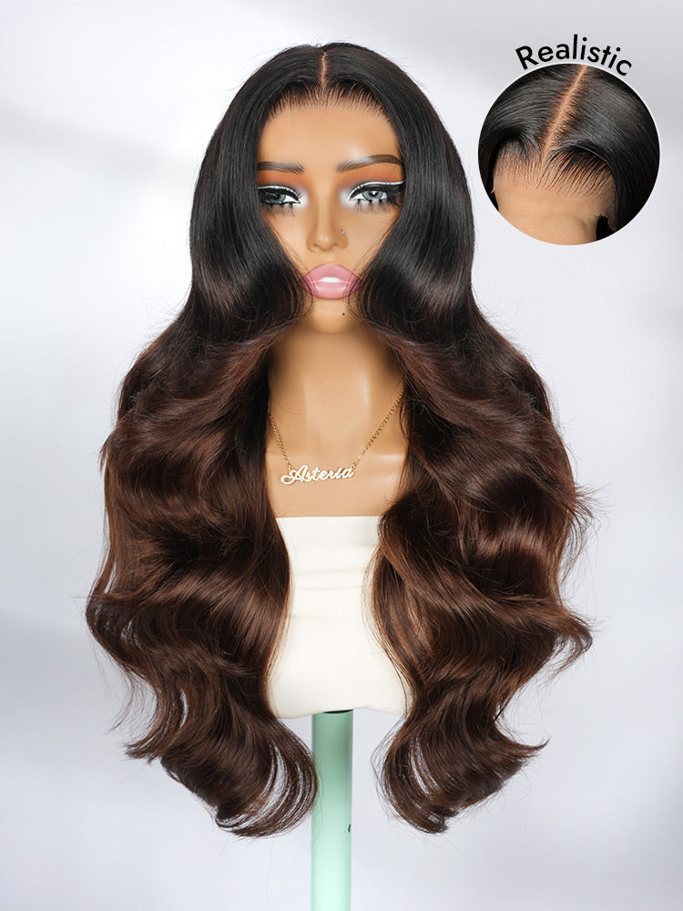 chestnut ombre invisible lace wig
