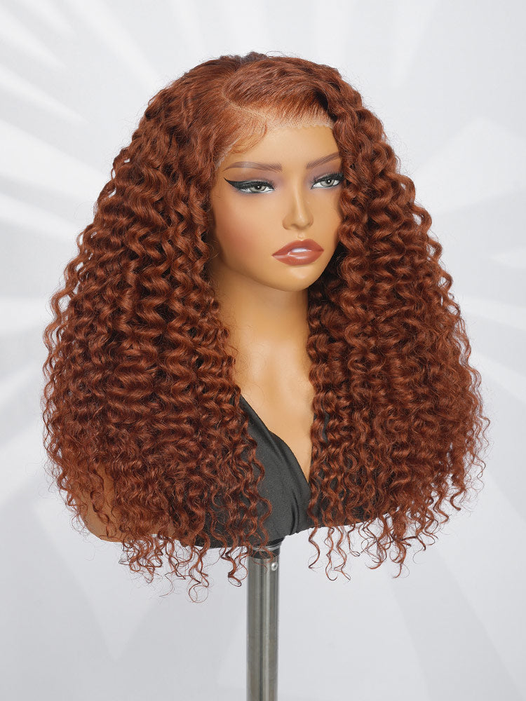 Dark Copper Brown Hair Deep Wave 13x6 LY Lace Wig – Yolissa Hair