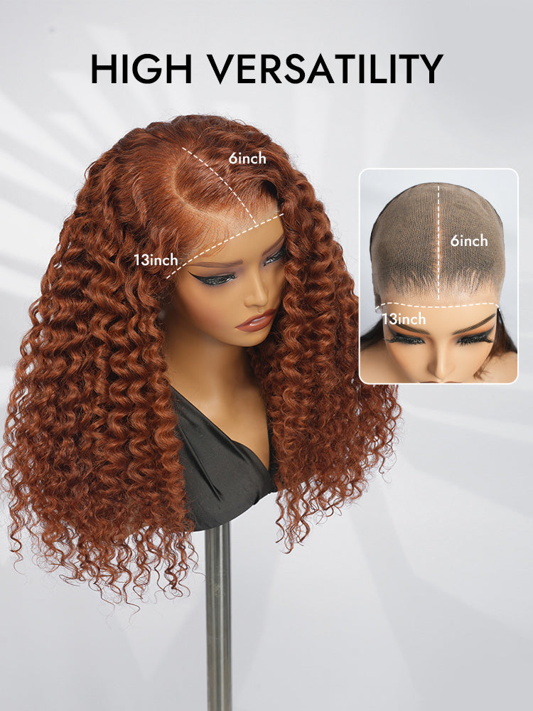 Dark Copper Brown Hair Deep Wave 13x6 LY Lace Wig – Yolissa Hair