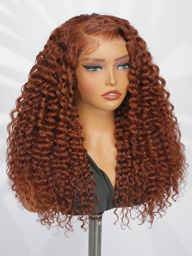 Dark Copper Brown Hair Deep Wave 13x6 LY Lace Wig – Yolissa Hair