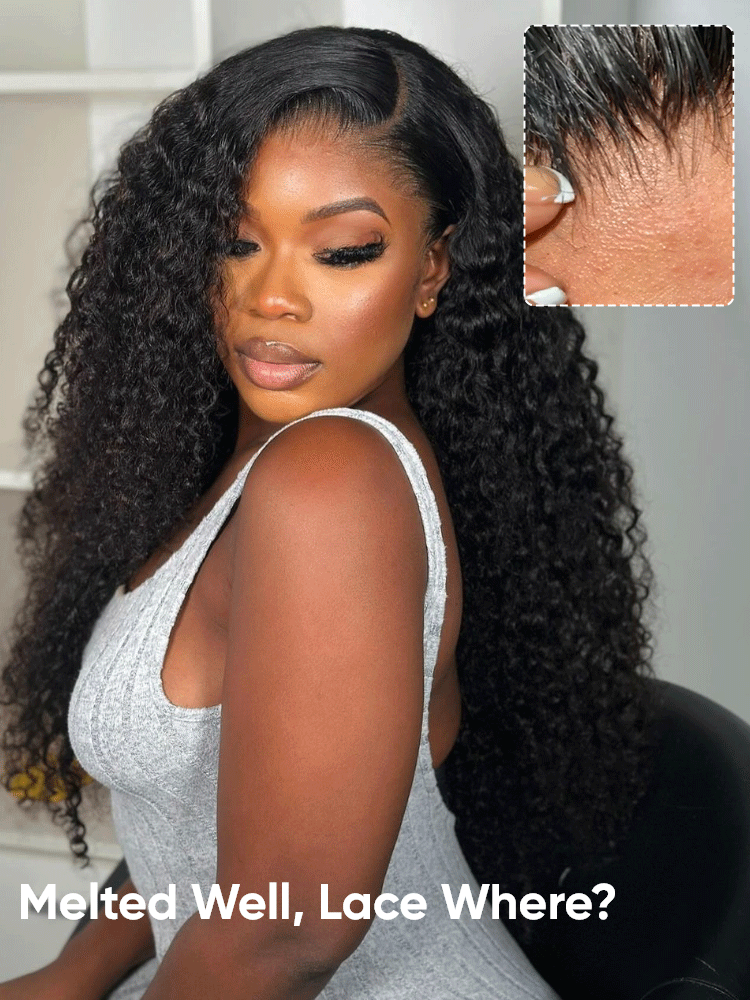 curly invisible HD lace wig
