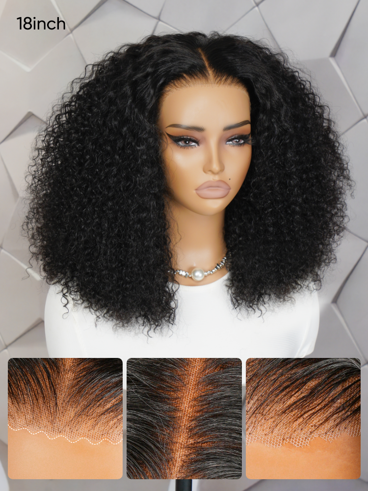 curly invisible lace wig