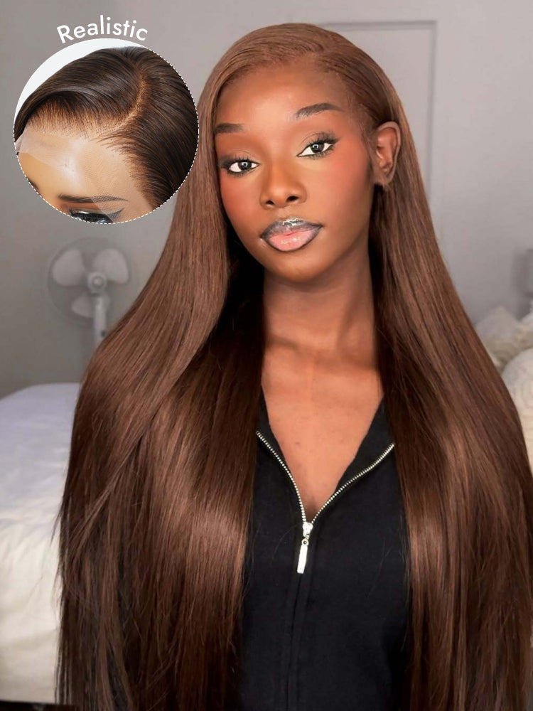 dark brown invisible lace wig