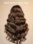 dark brown wavy hair
