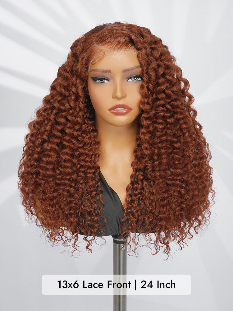 Dark Copper Brown Hair Deep Wave 13x6 LY Lace Wig – Yolissa Hair