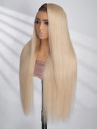 dark roots blonde hair wig