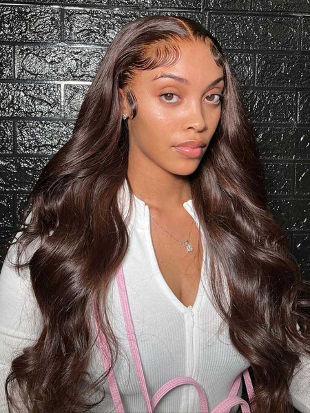 Dark Brown Wig Chocolate Brown Lace Front Human Hair Wig  display picture 3
