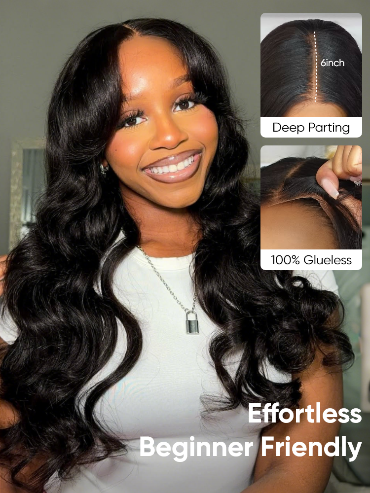 deep parting 6x8 closure wig