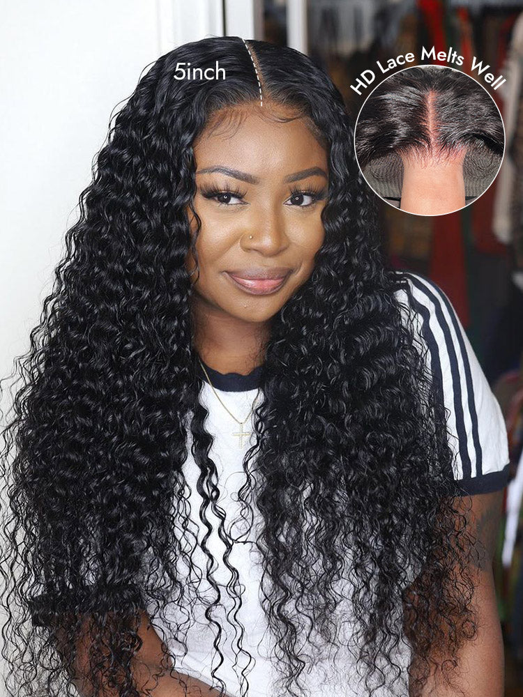 Deep Wave Closure With 5x5 HD & Transparent Lace – Yolissa Hair