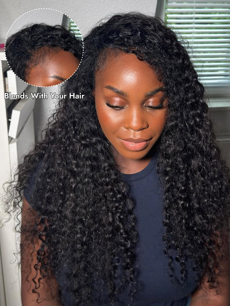 deep wave V part wig