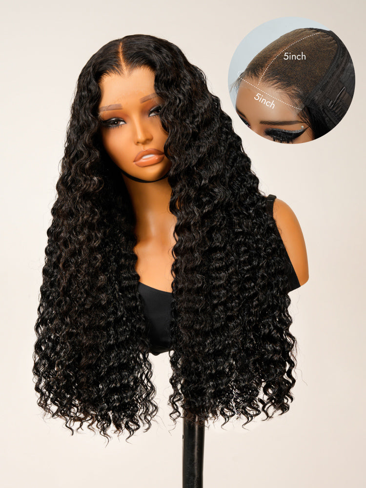 deep wave double drawn 5x5 wig