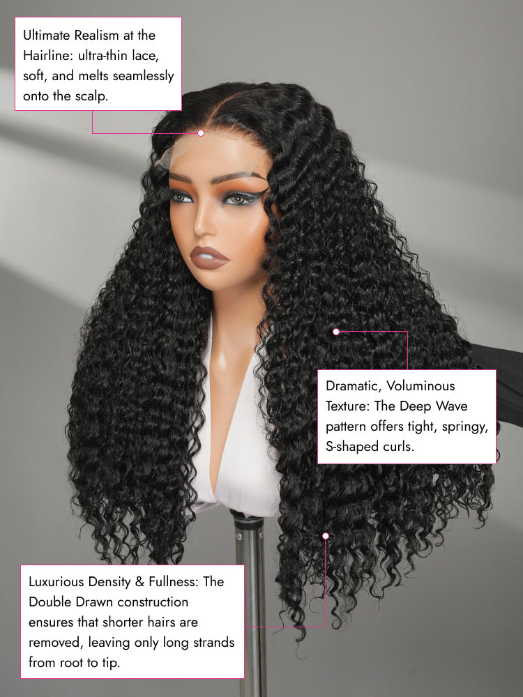 deep wave double drawn wigs