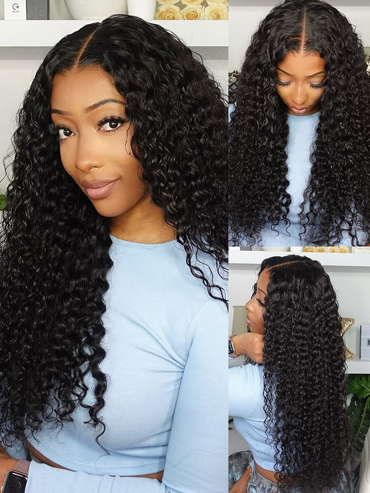 deep wave lace closure wig
