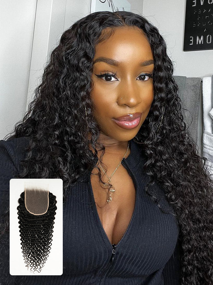 Deep Wave Closure With 5x5 HD & Transparent Lace – Yolissa Hair