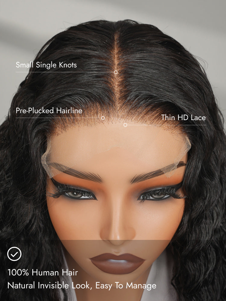 deep wave wig with 5x5 HD lace