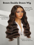 double drawn brown body wave hair