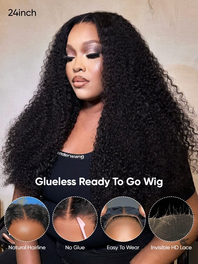glueless curly ready to go wig