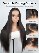 glueless straight parting free wig