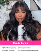 glueless wig with bangs