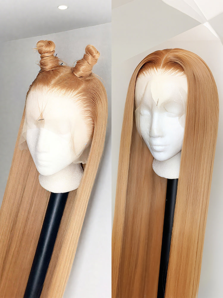 high quality honey blonde straight wig