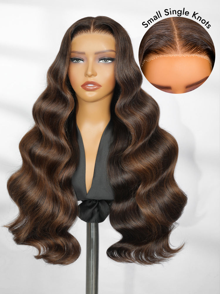 highlight loose wave wig with small knots