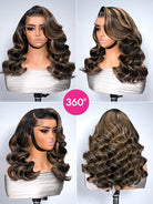 highlights on wavy hair