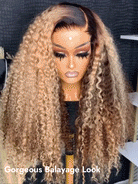 honey blonde balayage 5x5 wig