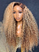 honey blonde balayage glueless wig