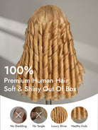 honey blonde body wave double drawn human hair