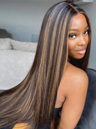 honey blonde highlights on black hair