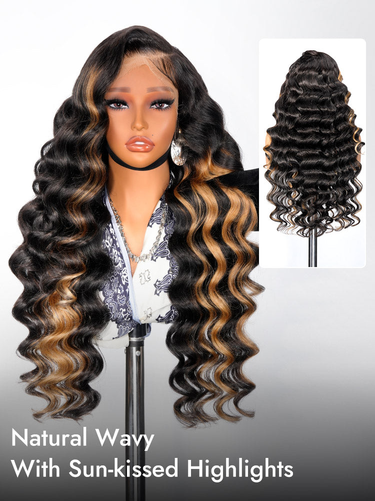 honey blonde skunk stripe wigs