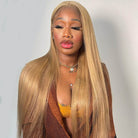honey blonde straight wigs