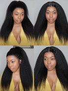 kinky straight frontal wig