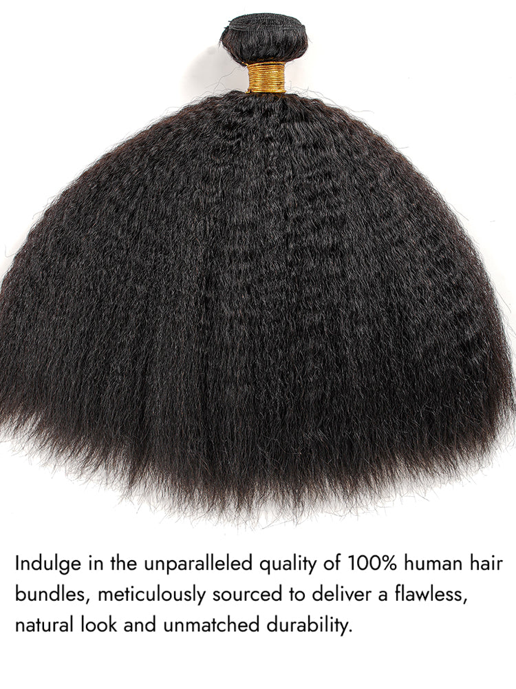 kinky straight human hair weave