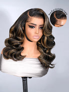 layered highlight wig side part