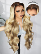 light brown with blonde highlights wig with lagos hairline