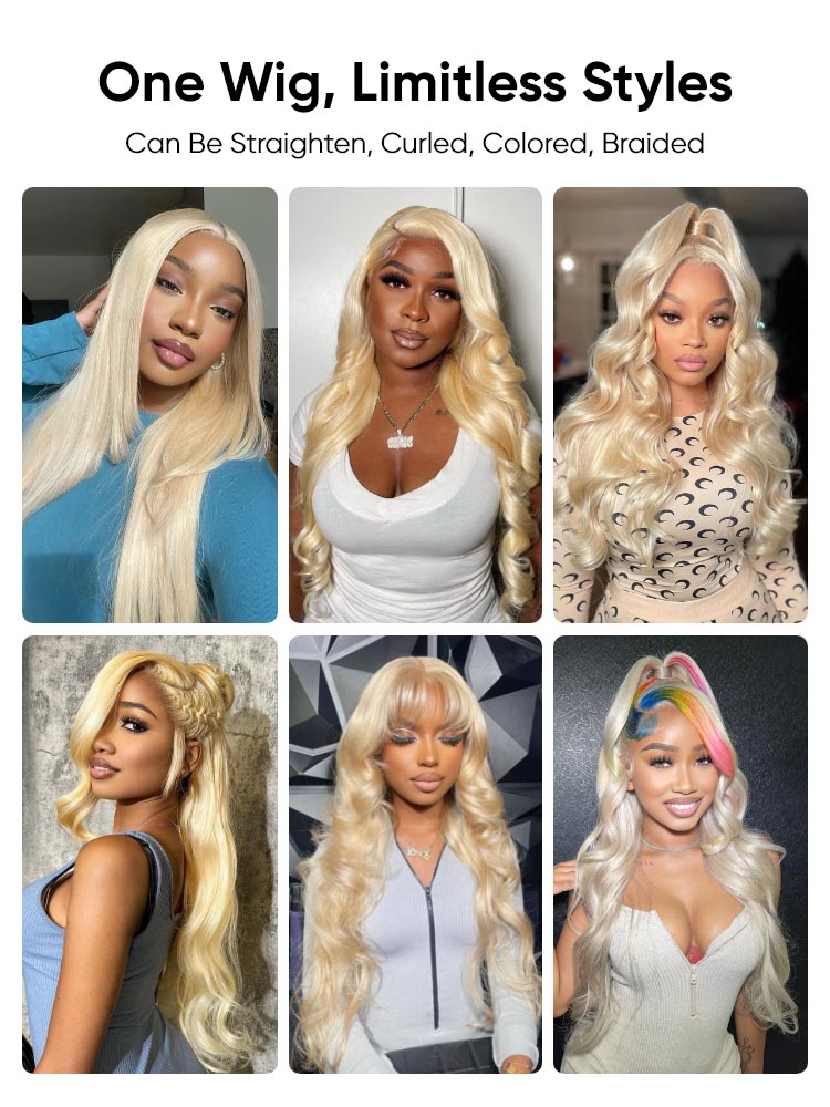 limitless style blonde body wave wig