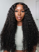 long curly HD lace wig