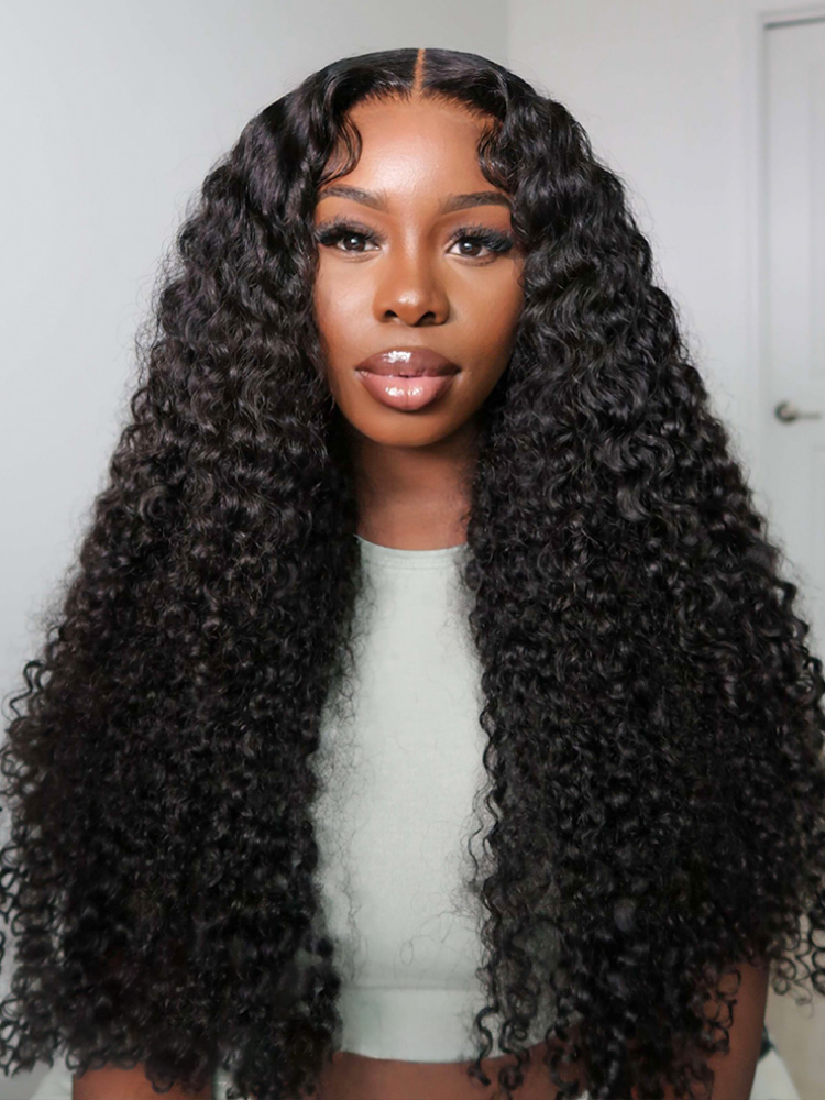 long curly HD lace wig