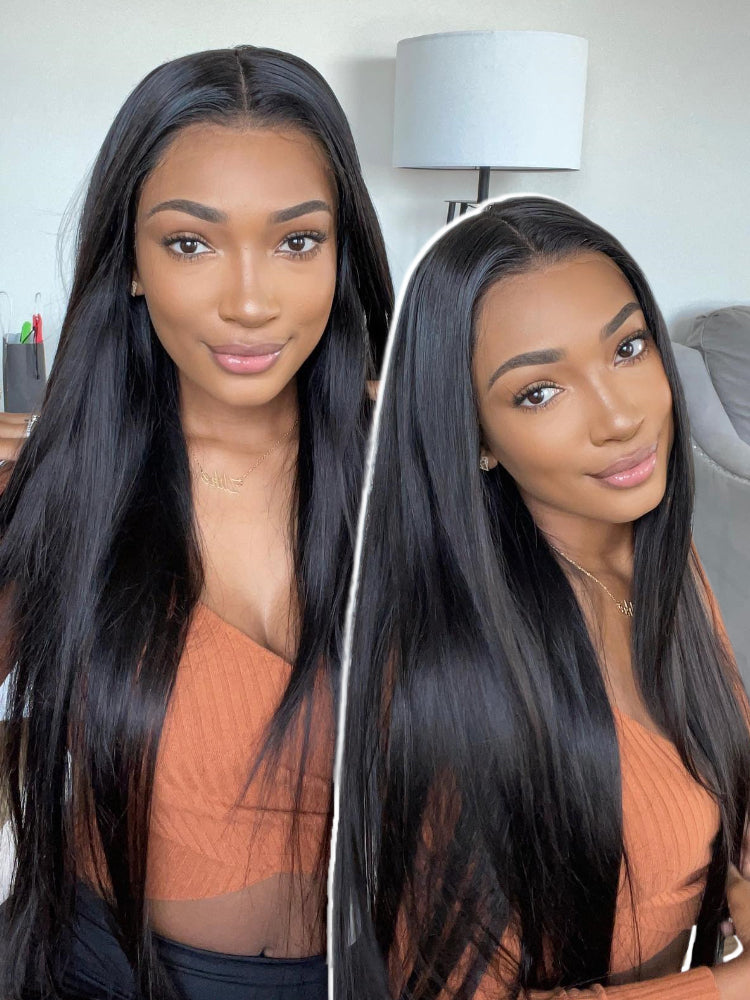long straight 6x8 glueless wig