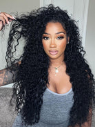 long water wave half wig